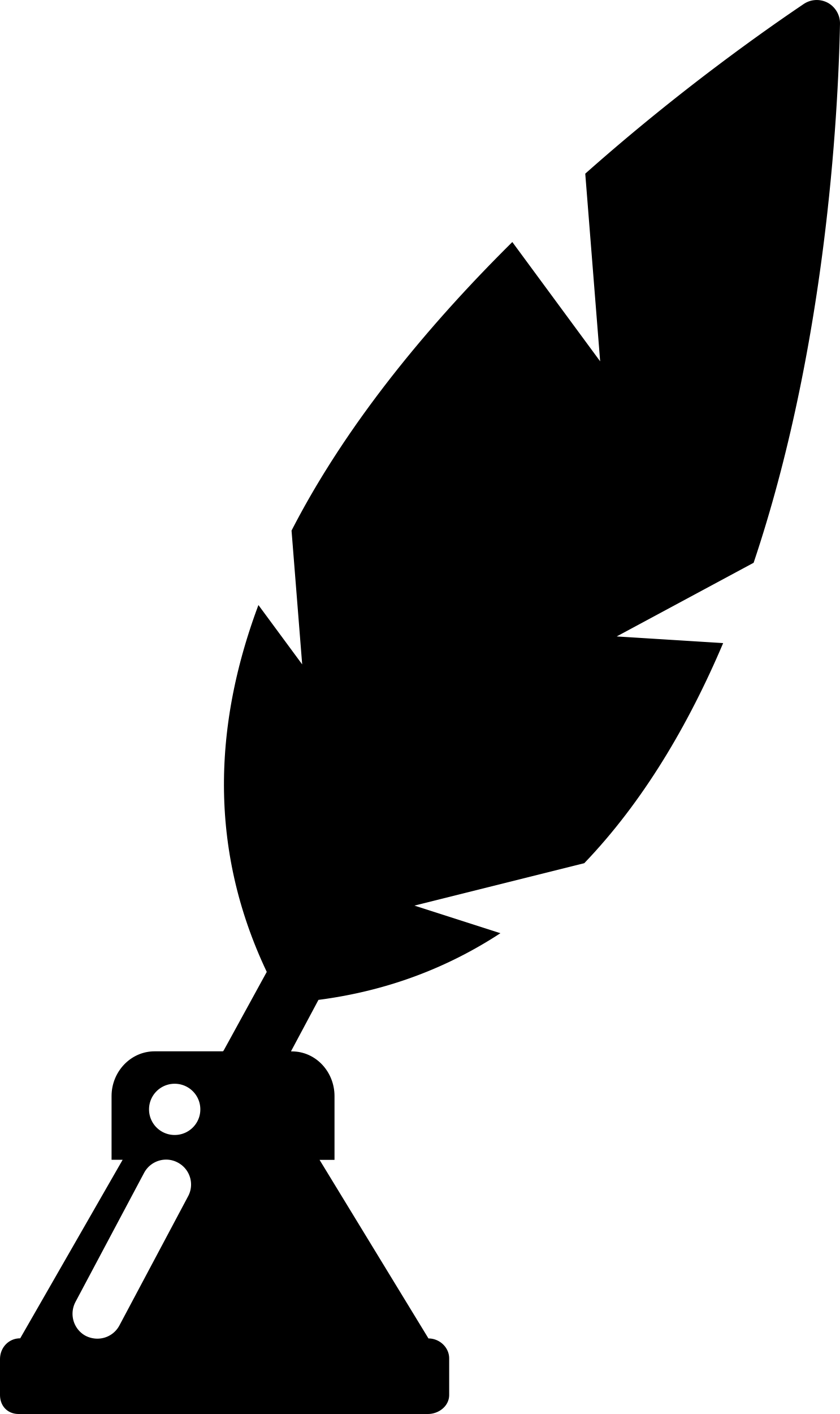 Poetry Symbol Of A Feather In Ink Container Laser Cut Svg File Free Vectors
